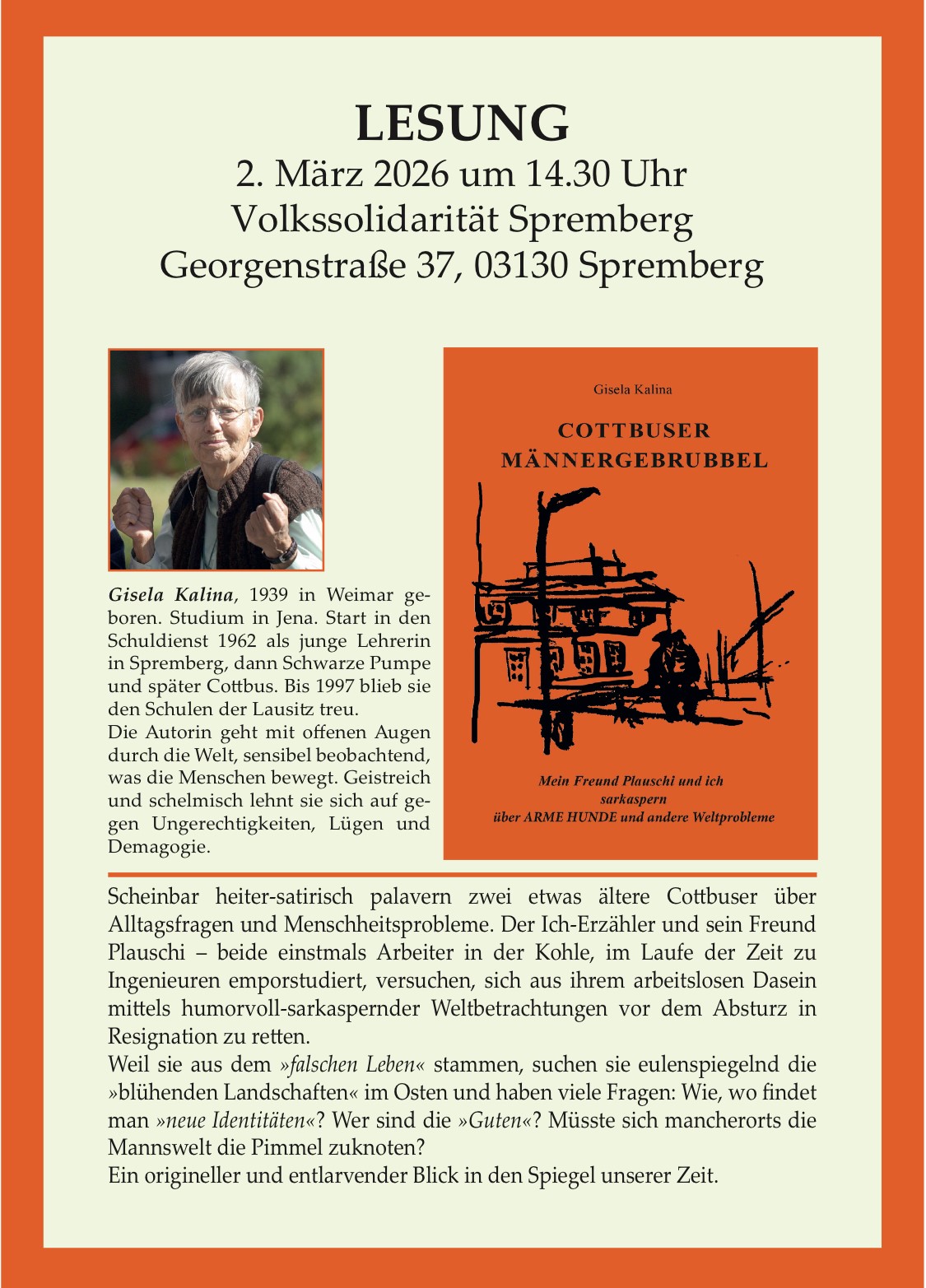 Buchlesung 2. März 2026